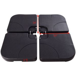 Base per Ombrellone da Patio da 20 Pollici con Piatto Riempibile d'Acqua, Elegante e Resistente, per Ombrelloni e Basi da Patio - Product Image 6