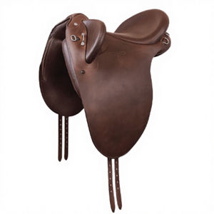 Almohadilla de cuero para silla de montar de caballo, estilo inglés australiano, duradera, transpirable, de alto rendimiento, con estructura de plástico y herrajes de latón - Product Image 4