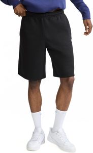 Pantalones Cortos Bermuda de Algodón Negro para Hombre, Cintura Elástica, Color Sólido, Logotipo Frontal, Pantalones Deportivos - Product Image 4