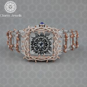 Reloj de Lujo Charm_Jewells para Hombre, de Acero Inoxidable, Caja de 40 mm, Movimiento Mecánico Analógico, Cronógrafo, Detalles de Diamantes, Fecha Automática - Product Image 5