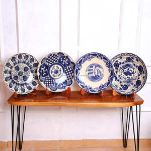 Platos Decorativos de Cerámica Esmaltada Hechos a Mano, Diseños Naturales Pintados a Mano para Decoración del Hogar, Regalos de Boda, Arte - Product Image 2