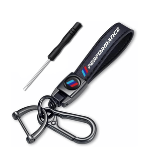 พวงกุญแจหนังและโลหะผสมรูปโลโก้รถยนต์ พร้อมวัสดุพรีเมียม - Product Image 1