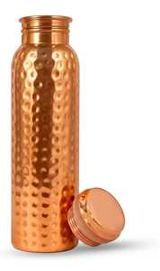 Reusable Copper <b>Water</b> <b>Bottle</b> with Screw Cap Portable <b>Metal</b> Drinking Flask for Travel Office Gym and Everyday Hydration - Product Image 2