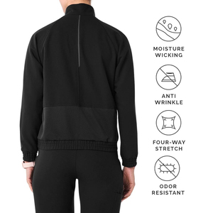 Custom Medical Doctor Zipper Scrubs Jacket Women Long Sleeve Ladies Doctor Hospital Wear Zip up Scrubs Jacket - Product Image 2