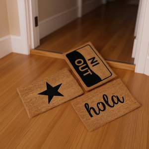 Tapete de Coco 40x60cm con Diseño de Estrella y Texto, para Uso Interior, Moderno, de Fibra Vegetal, Rectangular - Product Image 3