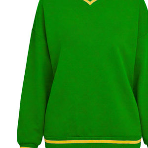 College Style Sorority Embroidered Sweatshirt Women Oversized Crewneck Pullover Cotton <b>Fleece</b> Casual Greek Letter LogoSweatshirt - Product Image 4