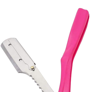 Navaja de Afeitar de Hoja Recta con Mango Rosa de Calidad Premium, Bajo MOQ, Cuchilla Única, Cuchillo Plegable Duradero, Herramienta de Afeitado Manual con Logotipo Personalizado, OEM - Product Image 3
