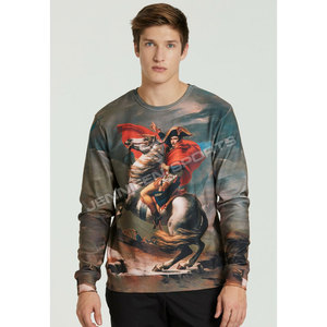 Sweat-shirts unisexes personnalisés à col rond en jersey long, imprimés par sublimation, design de haute qualité, 100% polyester polaire, pour hommes - Product Image 3