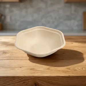 Tazón Hexagonal Desechable de 180 Pulgadas, Moldeado en Pulpa, Ecológico, Compostable, para Servir Alimentos en Fiestas, el Más Popular - Product Image 4
