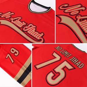 เสื้อฮอกกี้น้ำแข็งปักโลโก้ตามสั่ง บริการ OEM แห้งเร็ว ยืดได้สี่ทิศทาง ระบายอากาศได้ดี ชุดกีฬา - Product Image 3