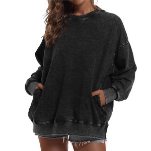 Women Oversized <b>Mock</b> <b>neck</b> Pullover Sweatshirt Loose Fit Casual <b>Top</b> Relaxed Daily Solid Front Long Autumn - Product Image 1