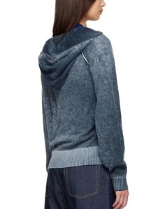 Women's Casual Soft Fuzzy Knit Anti-Wrinkle <b>Cardigan</b> <b>Sweater</b> denim hooded zipper Long Sleeve Loose Fit Spring Autumn - Product Image 3