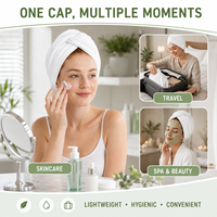 Bonnet de séchage capillaire jetable en gros, super absorbant, en fibre de coton végétal, portable, pour voyage, spa, hôtel