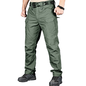 SANGLASPORTS High Quality Tactical Cargo Pants Multi-bag <b>Overalls</b> Wear Resistant Polyester/Cotton Green Elastic Trousers <b>Men</b> - Product Image 1