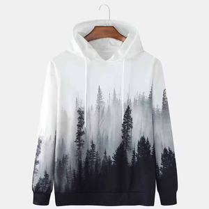 Unisex Hooded Sweatshirt Printed <b>Hoodie</b> Regular Fit Casual Autumn Wear Knitted <b>Polyester</b> <b>Hoodie</b> Pullover Breathable Style - Product Image 1