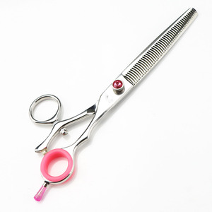 Ciseaux de coiffure en acier inoxydable avec poignée pivotante pour la coupe et l'éclaircissement des cheveux - Product Image 5