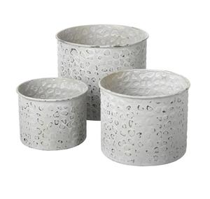 Ensemble de 3 jardinières en métal galvanisé de haute qualité pour fleurs, style ferme, décoration maison et jardin, logo personnalisé - Product Image 3