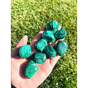 Pierres de malachite polies naturelles, formes irrégulières, 20-35 mm, pierres de guérison Feng Shui, objets de collection, décoration artistique - Product Image 3