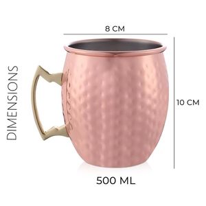 Timeless Copper Moscow Mule <b>Mugs</b> Made For Refreshing Cocktail Moments Ideal For Kitchen Bar And Evening Celebrations - Product Image 3