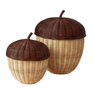 Panier de rangement en rotin en forme de gland, tressé à la main, écologique, pour jouets, décoration de chambre d'enfant, vente en gros Vietnam - Product Image 4