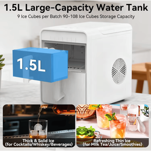 PSZBJ K12 Macchina per Ghiaccio Automatica Blu in PVC da 12kg/giorno, Senza BPA, con Contenitore Touch per Campeggio all'Aperto - Product Image 4