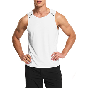 Wholesale Custom Own Logo Brand All Season Men's Tank Top Gym Workout Sports Spandex <b>Polyester</b> Soft Stretchy Fitness Tank Tops - Product Image 6