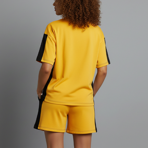 Wholesale Women Shorts <b>Set</b> Cotton/Polyester Breathable Gym Baggy Sportswear Low MOQ Reversible Soccer Training Two Piece Outfit - Product Image 6