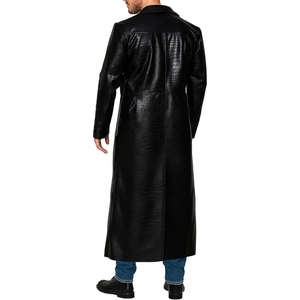 Abrigo largo de invierno para hombre de auténtica piel de cocodrilo con forro de seda. - Product Image 2