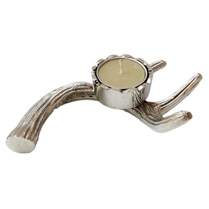 Soporte de metal para luz de té, portavelas de metal con forma de corona - Product Image 1