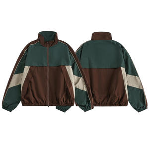 Women's Autumn Stand Collar <b>Coach</b> Jacket Water-Repellent Wool Solid Color-Block Coat Zipper Work Mountain Outdoor Jacket - Product Image 3