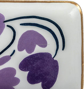 Bandeja de servicio de hierro esmaltado hecha a mano de alta demanda Ilustración ricamente detallada Conveniente mesa de comedor para el hogar Uso Catch-All Pieces I - Product Image 3