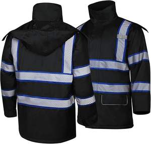 Chaqueta de seguridad personalizada, tallas personalizadas, Tipo R Clase 3, alta visibilidad, impermeable, forro acolchado, color verde lima. - Product Image 3