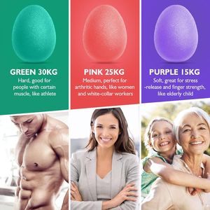 Hand Grip Strength Trainer Stress Relief Ball with 3 Finger Rehab Therapy Equipment <b>Squishy</b> Tools Set - Product Image 2