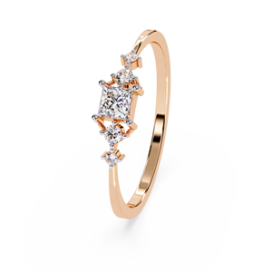 Princess Cut Lab-Grown Diamond Classic Solitaire Engagement <b>Ring</b> <b>Secure</b> Four Prong Setting High Polish 10K Gold Band IGI - Product Image 3