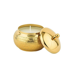 Luxury Design Gold Metal Candle <b>Jar</b> With Lid Textured Brass Candle Container For Home <b>Decor</b> Wholesale Suppliers In Low Price - Product Image 1