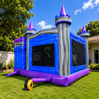 Château gonflable avec toboggan, 21FT x 18FT x 14FT, grand château de saut pour enfants, château gonflable pour fêtes et événements scolaires