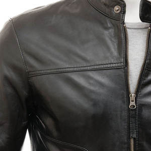 <b>Men's</b> High Quality Canvas Quick Dry Casual Winter Stand Collar Leather <b>Jacket</b> Top Selling High Street Style Front Logo - Product Image 4