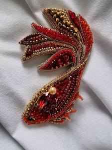Broche de Lujo Bordado con Cuentas, Hecho a Mano, Decorativo para Mujer, Accesorio Elegante para Abrigo, Vestido, Sombrero, Bolso, Modelo MD HANDICRAFTS - Product Image 6