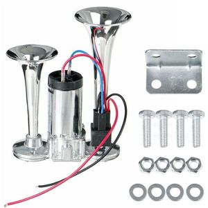 Dual Tube Metal Electric Pump Horn with Relay Car Electric Horn Supply Premium Speaker & Horn - Product Image 2