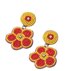 ต่างหูแฟชั่นประดับลูกปัดรูปหัวใจปักลาย ทำด้วยมือ สำหรับงานปาร์ตี้ โดย MD HANDICRAFTS - Product Image 1