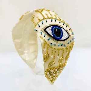 Diademas de Aro con Cuentas Bordadas Unisex de 36 cm para Bodas, Fiestas, Regalos Festivos, Diademas Modernas - Product Image 4