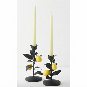 Support de bougie en fer durable en forme d'arbre de cerisier avec feuilles vertes et fleurs blanches pour la décoration de la maison et les fêtes de Pâques - Product Image 3