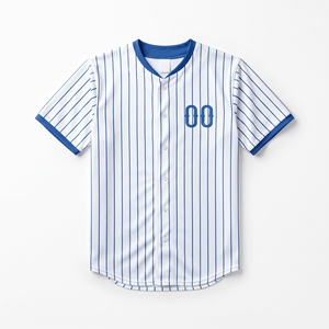 Camisetas de Béisbol 100% Poliéster, Ropa de Equipo, Jersey de Béisbol de Tela Suave, Ropa Deportiva, Camisa de Béisbol con Botones y Rayas - Product Image 5