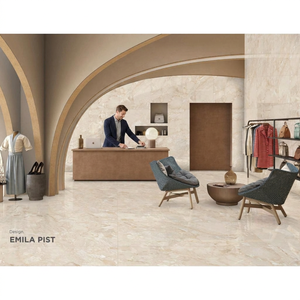 Carreaux de sol en céramique porcelaine effet marbre brillant 800x1600mm, grand format 80x160cm, résistants au feu - Product Image 6