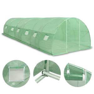 Invernadero de Jardín de 290.6 Pies Cuadrados, Tela de Malla de PE Verde y Acero Galvanizado - Product Image 2