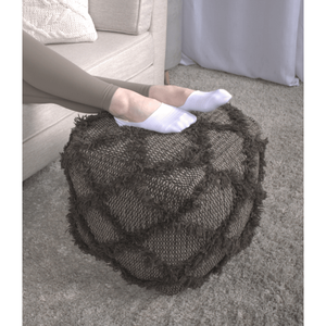 Jumanji Puf de Lana y Algodón Artesanal Color Marrón - Product Image 3