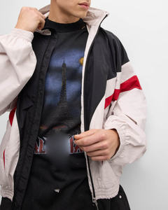 Unisex Color Blocking <b>Track</b> <b>Jacket</b> Full Sleeve Zipper Fly Lightweight Polyester Sporty Design Spring Adult Stand Collar - Product Image 6