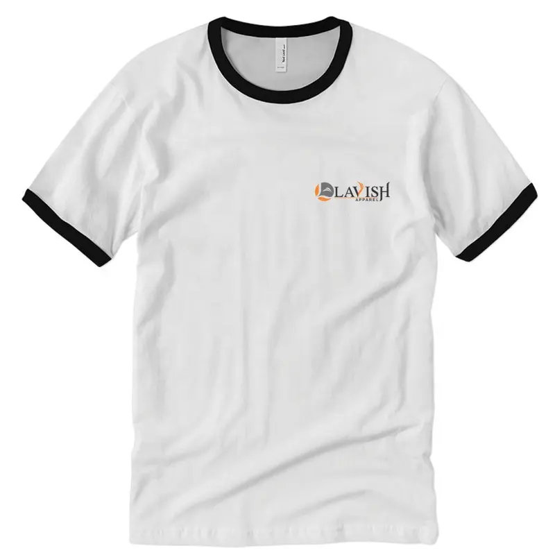 Customized Men's Ringer T-shirt Custom Logo And Design Accept Nice Look