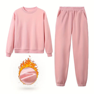 Conjunto Deportivo Unisex con Logotipo Personalizado, Pantalones Deportivos de Otoño con Patrón Sólido de Alta Calidad, 2 Piezas, 100% Algodón, Ropa Casual para Fitness - Product Image 1