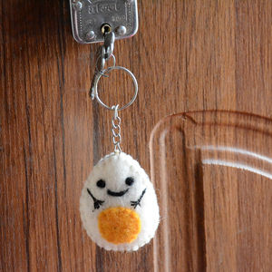 Llaveros de Fieltro de Lana Hechos a Mano - Llaveros de Fieltro de Lana 100% Orgánica - Lindos Colgantes para Bolsos con Forma de Dumpling, Llama y Huevo - Product Image 2